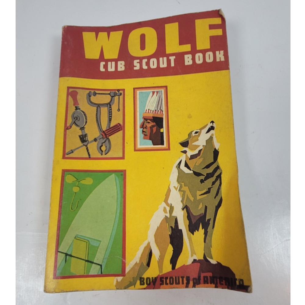 Vintage Boy Scouts of America Wolf Cub Scout Book BSA Handbook Manual